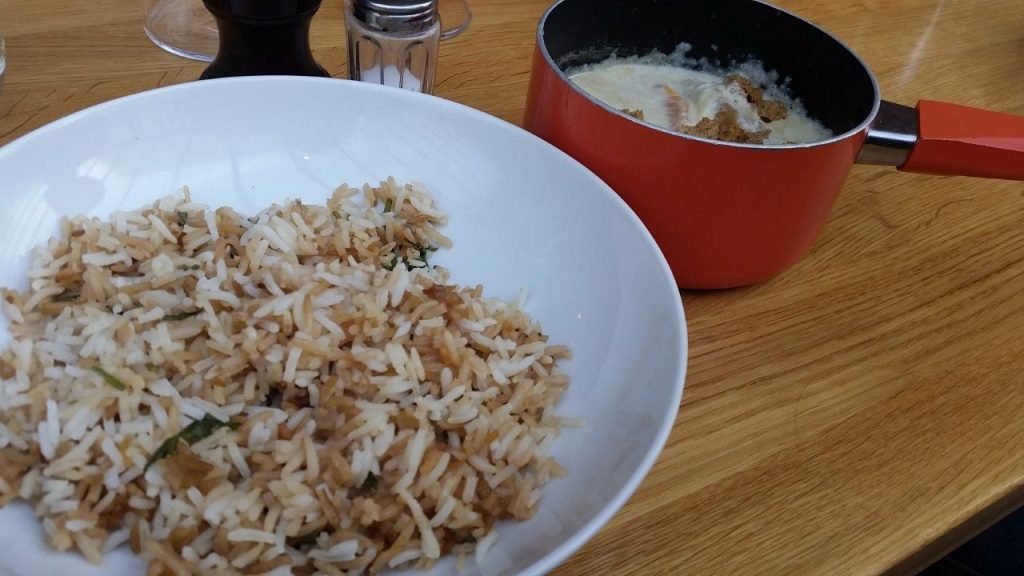 Blanquette de veau, riz sauté