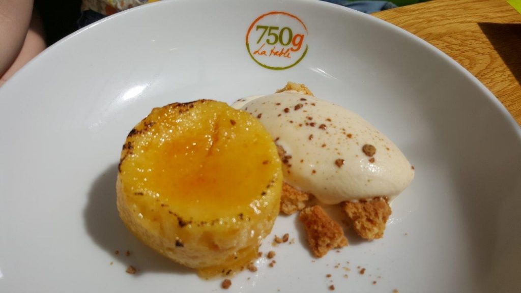 Milasson caramélisé, glace vanille