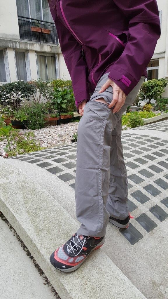 Pantalon modulable forclaz 100 Quechua gris