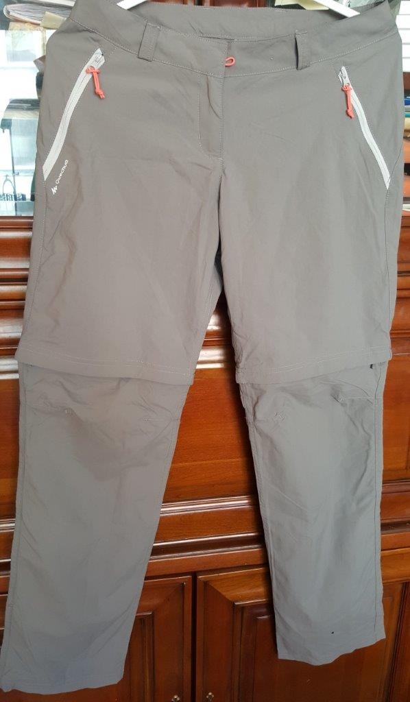 Pantalon modulable forclaz 100 Quechua gris