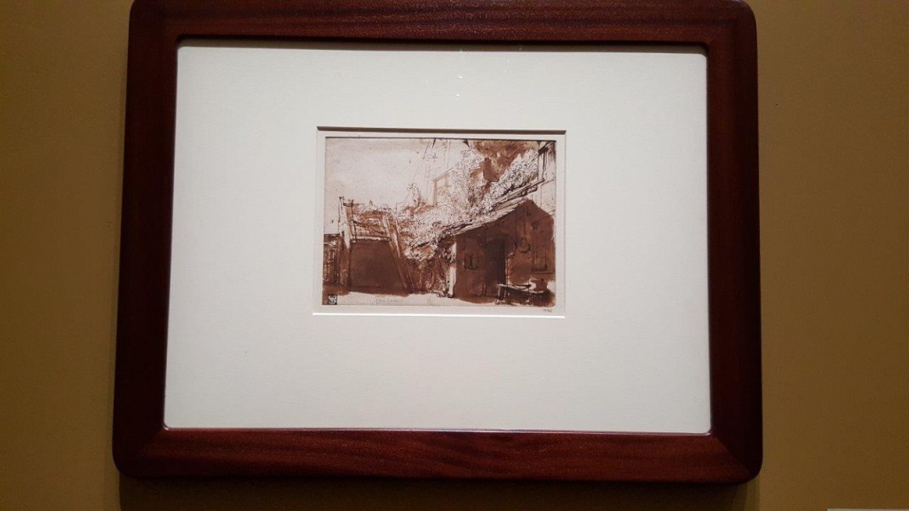 Rembrandt Van Rijn Maison paysanne hollandaise dans le clair obscur