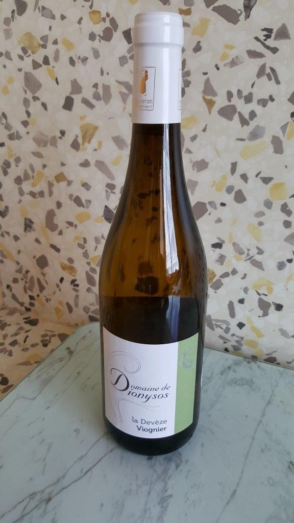 bouteille de vin blanc Domaine de Dionysos - Viognier La Devèze Bio 2015