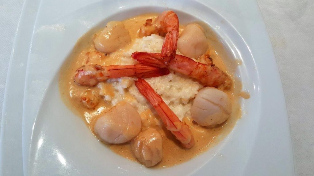 Risotto de Saint Jacques et gambas