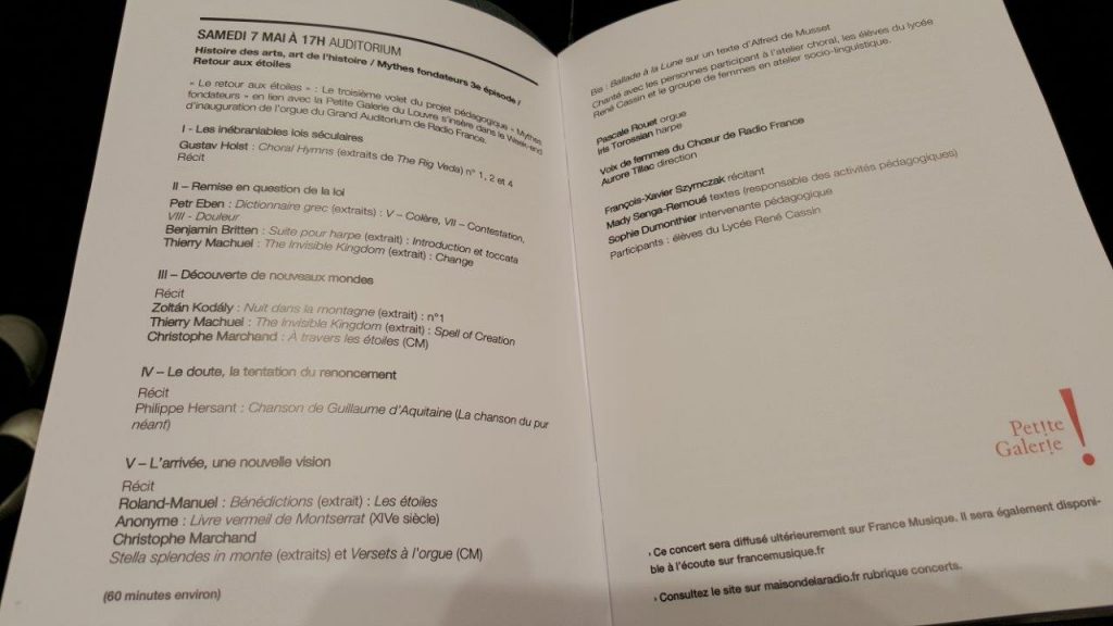 Programme de concert