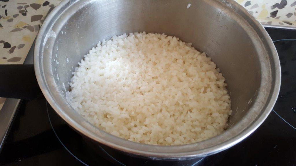 Préparation du riz gluant