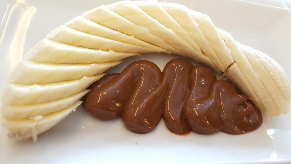 Banana con dulce de leche 