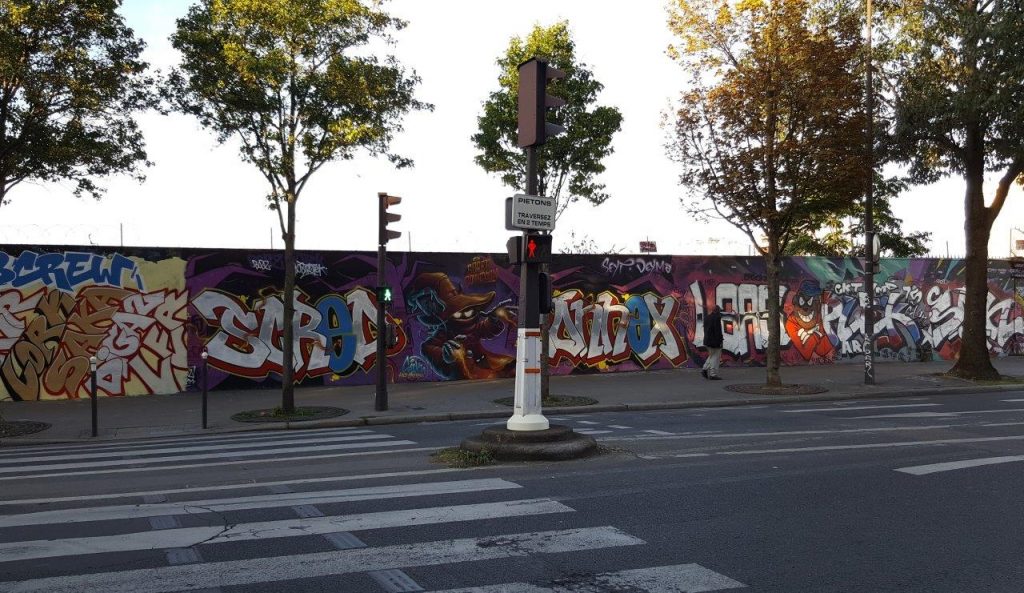 mur de street art 